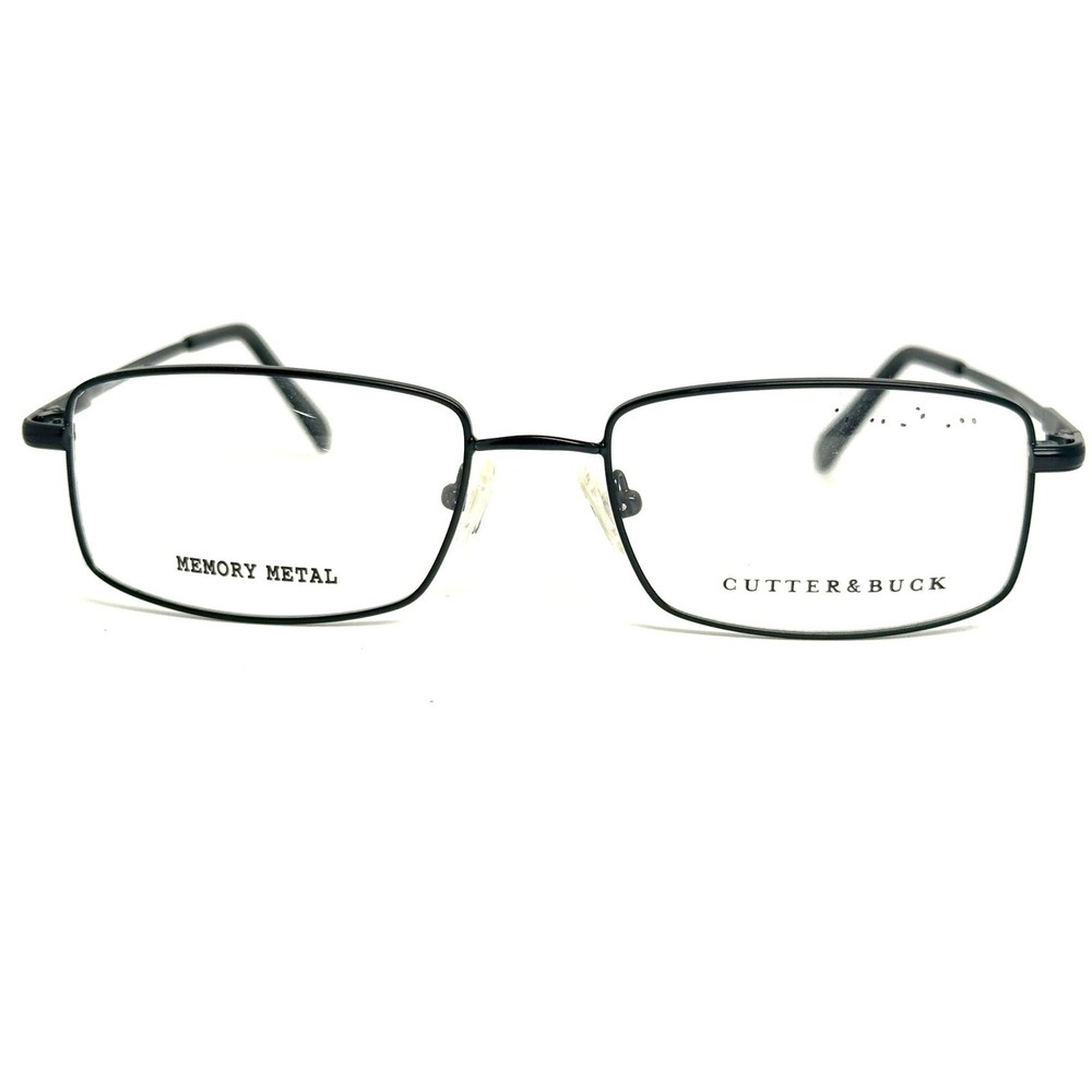 Cutter & Buck Quail Hollow Memory Metal Eyeglasses Black 56-18-145 Rectangular